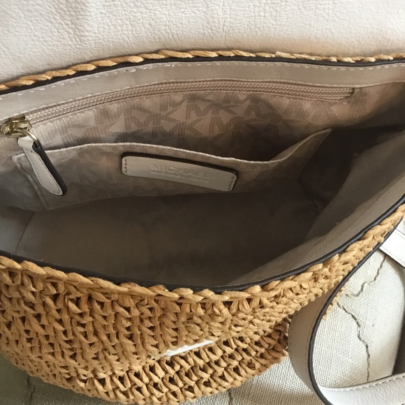 Michael Kors Naomi Straw Crossbody Bag - Picture 10 of 15